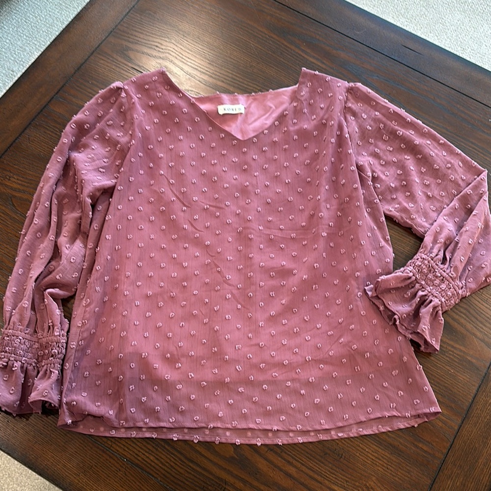 Women's Mauve Textured Top